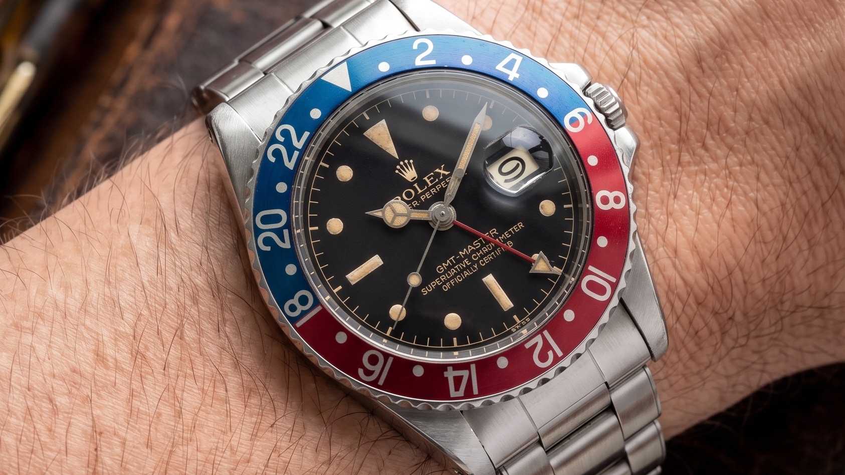GMTマスター Ref.1675（ペプシベゼル・黒文字盤）